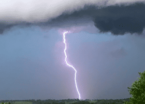 Spring storms in Iowa can produce damaging hail, floods and lightening.